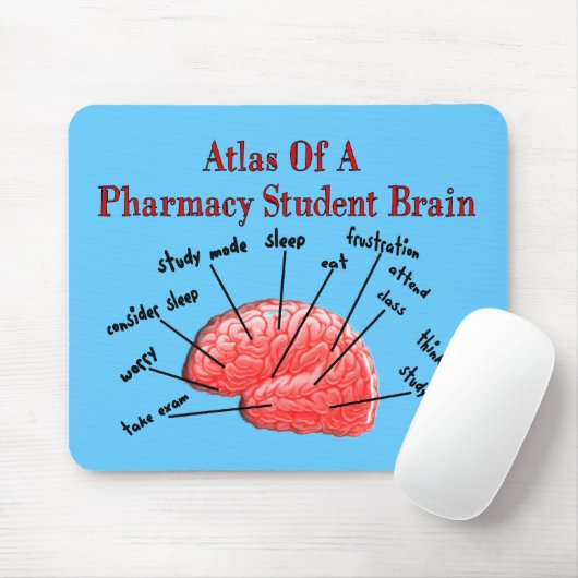 Atlas eines Apotheken-Studenten-Gehirns Mousepad (Mit Mouse)