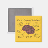 Atlas eines Pharmacy-Tech-Gehirns Magnet (Vorderseite/Rückseite)