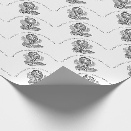 Atlas gezuckt/Schulden-Zitat Geschenkpapier (Ecke)