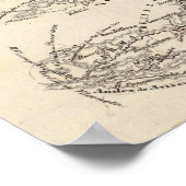 Atlas Karte der Flüsse Poster (Ecke)