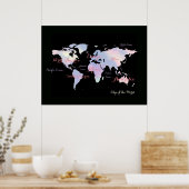 Atlas . Karte der Welt Poster (Küche)