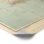 Atlas-Karte für Spanien und Portugal Poster (Ecke)