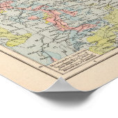 Atlas-Karte Mitteleuropas Poster (Ecke)