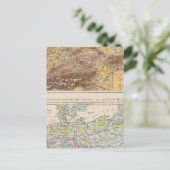 Atlas-Karte Mitteleuropas Postkarte (Stehend Vorderseite)