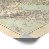 Atlas Karte Österreich Poster (Ecke)