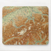 Atlas Karte Schweiz Mousepad (Vorne)