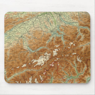 Atlas Karte Schweiz Mousepad