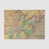 Atlas-Karte US, Kanada farbiger Hand Seidenpapier (Vorderseite)