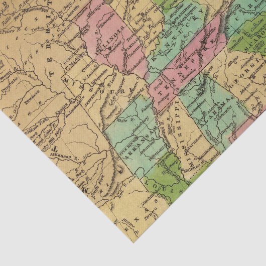 Atlas-Karte US, Kanada farbiger Hand Seidenpapier (Ausschnitt)