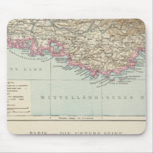 Atlas Karte von Frankreich Mousepad