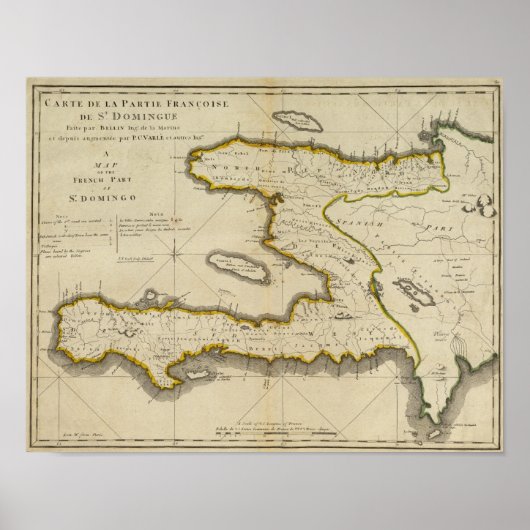 Atlas Karte von Haiti Poster (Vorne)