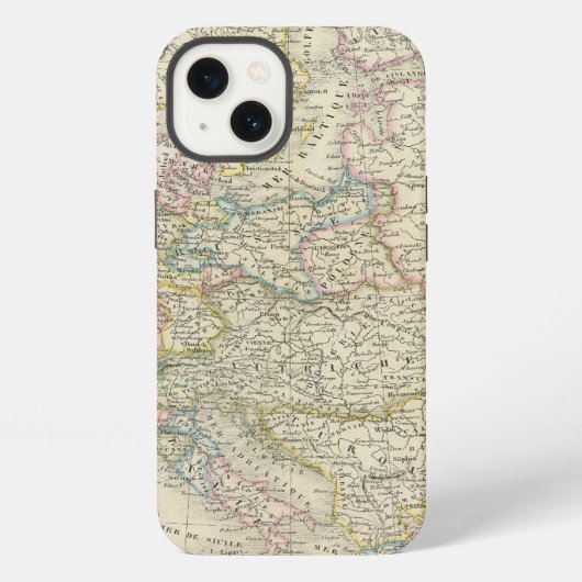Atlas Map of Europe iPhone Hülle (Rückseite)