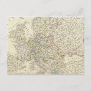 Atlas Map of Europe Postkarte