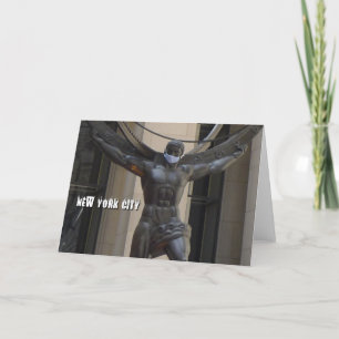 Atlas mit Gesichtsmaske - NYC-Karte Karte