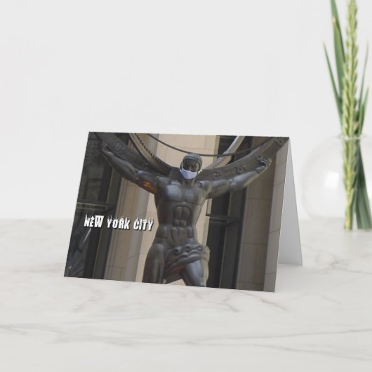 Atlas mit Gesichtsmaske - NYC-Karte Karte (Vorderseite)