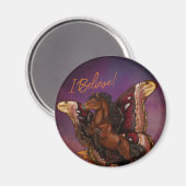 Atlas Moth Fairy Horse Magnet (Vorderseite/Rückseite)