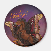 Atlas Moth Fairy Horse Magnet (Vorne)