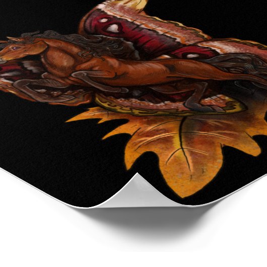 Atlas Moth Fairy Horse Poster (Ecke)