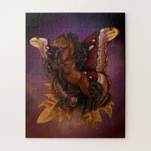 Atlas Moth Fairy Horse Poster Puzzle