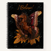 Atlas Moth Fairy Horse Sketchbook Notebook Notizblock (Vorderseite)