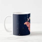 Atlas Moth Night Sky Cosmos Moon Phase | Boho Art Kaffeetasse (Links)