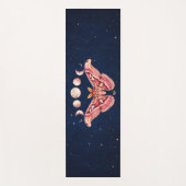 Atlas Moth Night Sky Cosmos Moon Phase | Boho Art Yogamatte (Vorderseite)