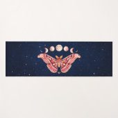Atlas Moth Night Sky Cosmos Moon Phase | Boho Art Yogamatte (Vorderseite (Horizontal))