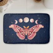 Atlas Moth Night Sky Cosmos Moon Phases | Boho Badematte