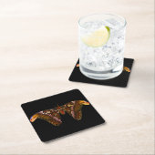 Atlas Moth - Schlangenkopf Rechteckiger Pappuntersetzer (Vor Ort)