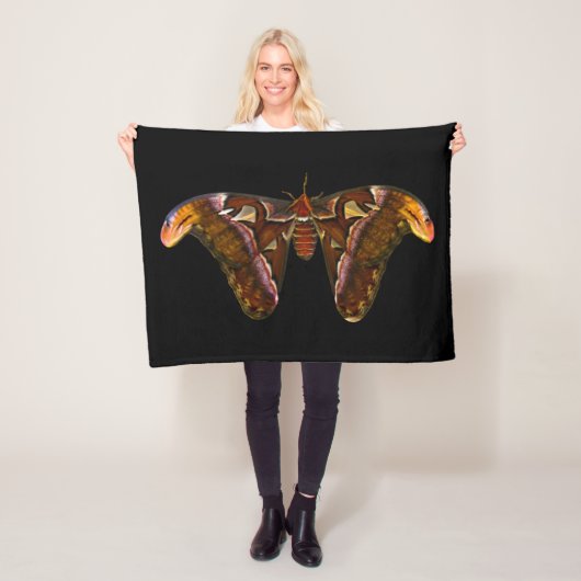 Atlas Moth - Snake Head Fleecedecke (Beispiel)