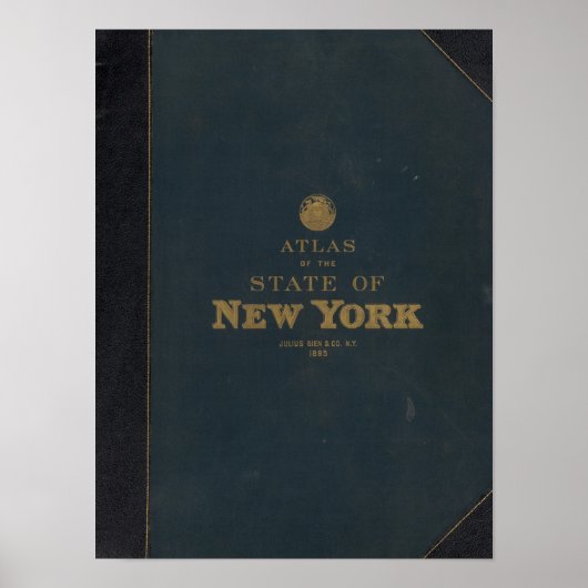 Atlas New York Staat Poster (Vorne)