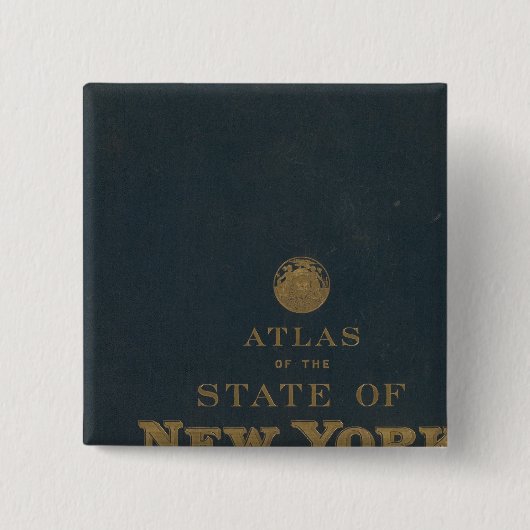 Atlas New Yorker Staat Button (Vorderseite)
