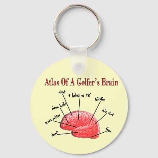 Atlas of a Golfer's Brain Schlüsselanhänger (Vorderseite)