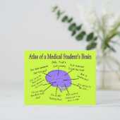 Atlas of a Medical Student's Brain #2 Postkarte (Stehend Vorderseite)