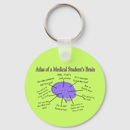 Atlas of a Medical Student's Brain #2 Schlüsselanhänger (Vorderseite)