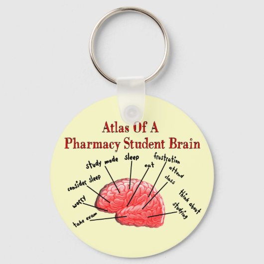 Atlas of a Pharmacy Student Brain Schlüsselanhänger (Vorderseite)