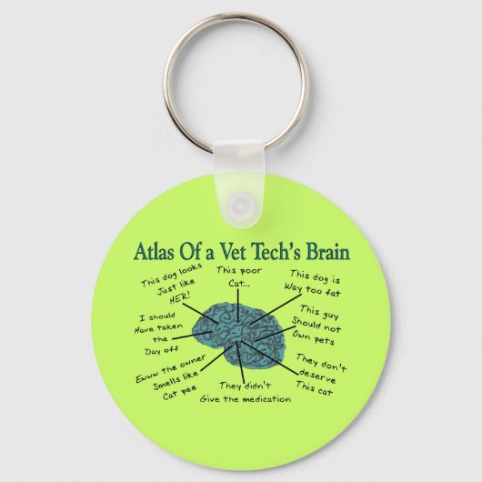 Atlas of a Vet Tech's Brain Schlüsselanhänger (Vorderseite)