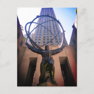 Atlas-Rockefeller Postkarte