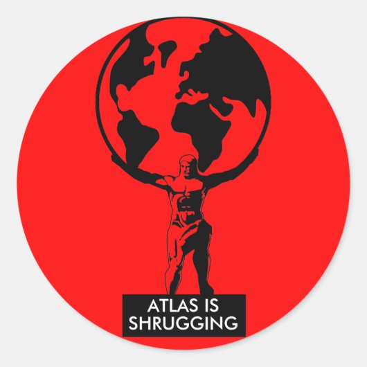Atlas Runder Aufkleber (Vorderseite)