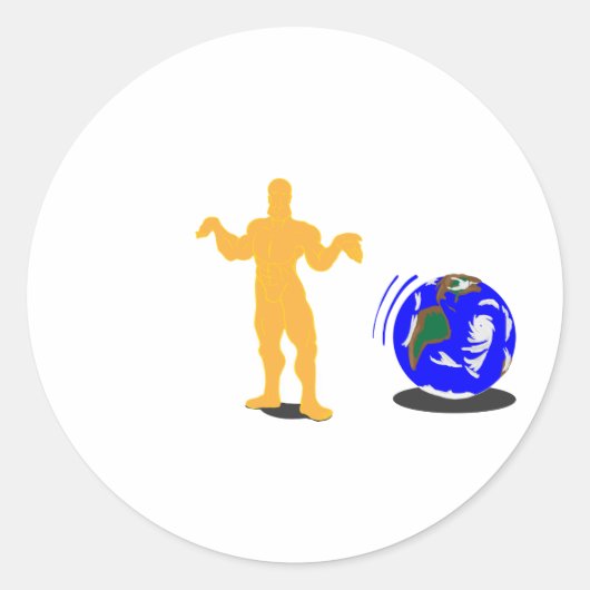 Atlas Shrugged Runder Aufkleber (Vorderseite)