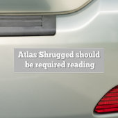Atlas Shrugged sollte erforderliche Lesung sein Autoaufkleber (Auf Auto)