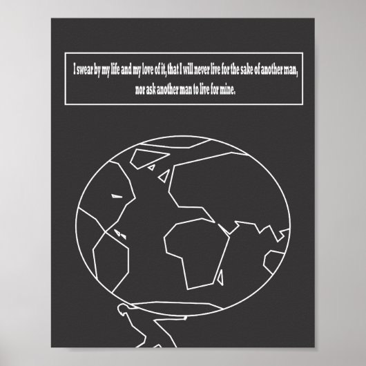 Atlas Shrugged Zitat Poster (Vorne)