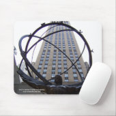 Atlas-Skulptur und Felsen 30 in NYC Mousepad (Mit Mouse)