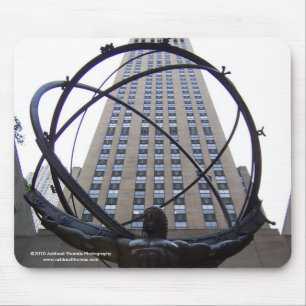 Atlas-Skulptur und Felsen 30 in NYC Mousepad