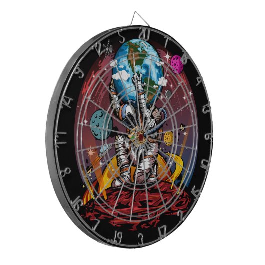 Atlas Space Man Dartscheibe (Vorderseite Links)
