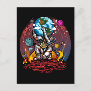 Atlas Space Man Feiertagspostkarte
