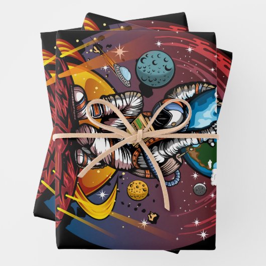 Atlas Space Man Geschenkpapier Set (Beispiel)