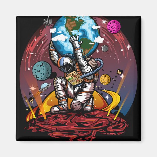 Atlas Space Man Magnet (Vorne)