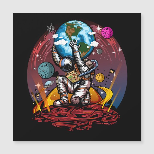 Atlas Space Man Magnetkarte (Vorderseite)
