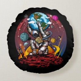Atlas Space Man Rundes Kissen
